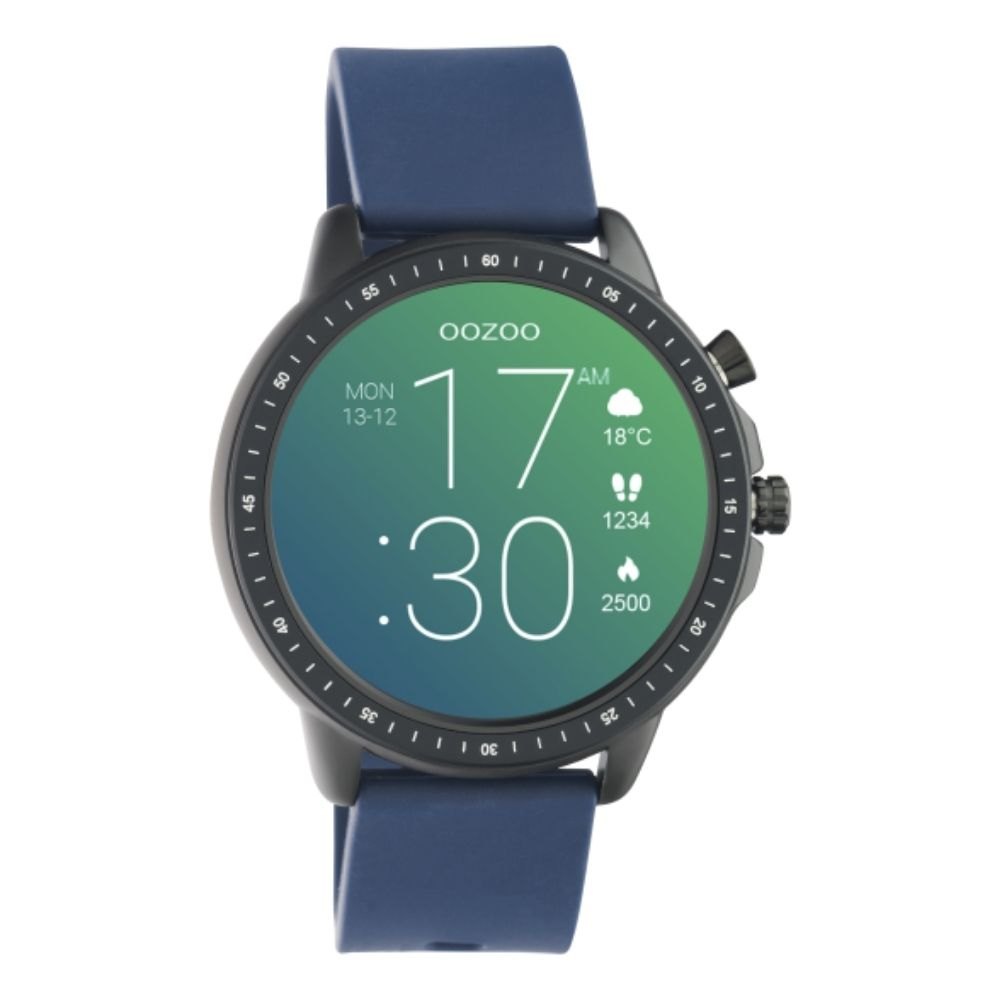 OOZOO | Smartwatch unisex black/blue rubber